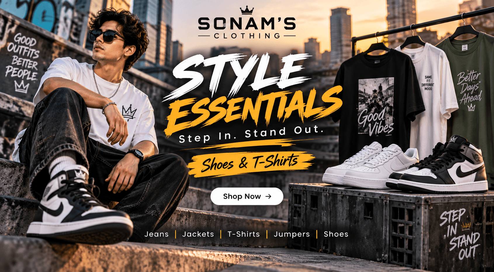 Sonam's Clothing Style Essentials — Shoes & T-shirts